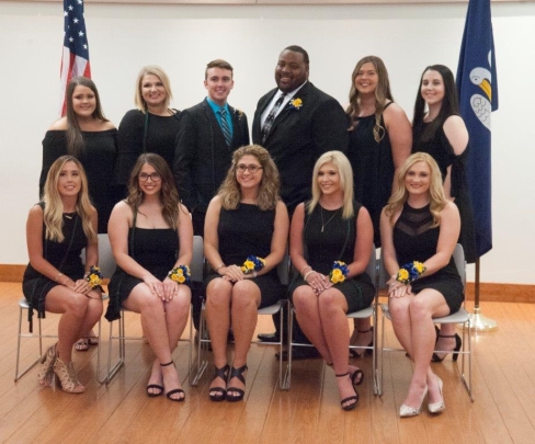 Graduates include: (seated, from left) Ansley Jarreau of Bogalusa; Kaylee Gough of Slidell; Chelsea Rogers of Pine; Megan Jacob of Kenner; Brittany Moore of Greensburg; (standing, from left) Elizabeth Hennington of Amite; Nicolai Cannizzaro of Folsom; Hunter Moran of Hammond; Cardell Dudley of Springfield; Kelsey Lee of Loranger; and Korey Hymel of Springfield.